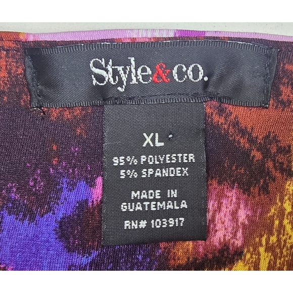 Style & Co Watercolor Print Maxi Dress, Size XL - Picture 6 of 6